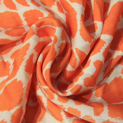 Polyester crepe printing printed Chiffon fabric used for dress skirt